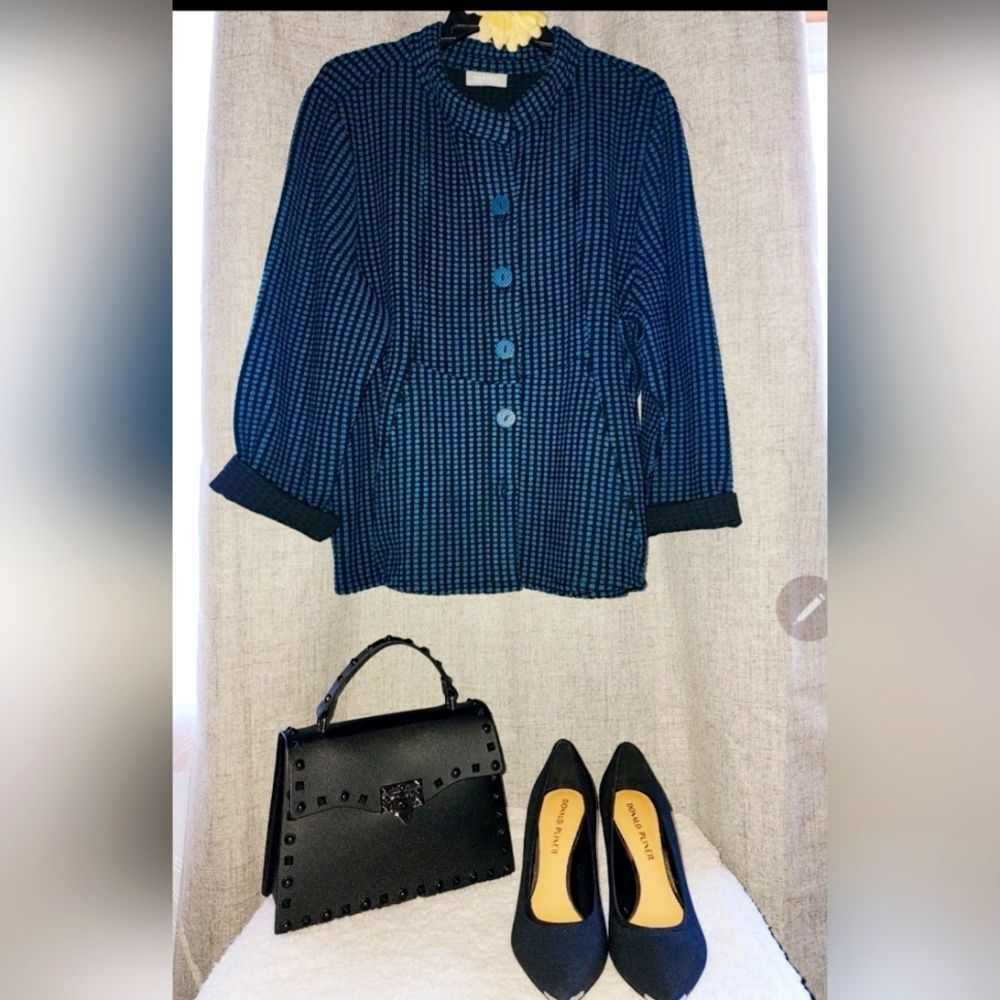 Habitat Navy and Black Patterned Blazer